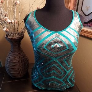 😊 4 for $20 Sale!  Charlotte Russe Tank Top With Sequins - Women's Size Small